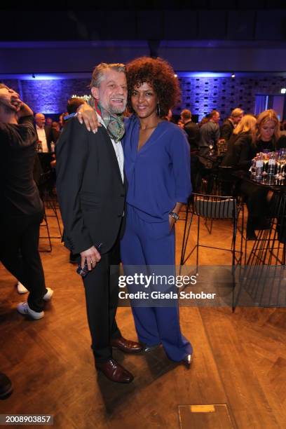 Andreas Guenther, Dennenesch Zoude attend the ARD Blue Hour during the 74th Berlinale International Film Festival Berlin at Hotel Telegraphenamt on...