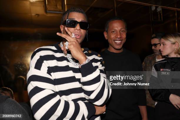 Davo and Shyne attend Paramount's "Bob Marley: One Love" New York Screening on February 12, 2024 in New York City.