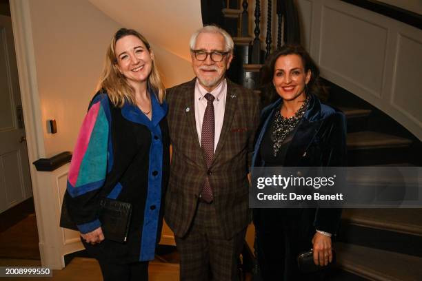 Josie Rourke, Brian Cox and Nicole Ansari attend the dunhill & BSBP pre-BAFTA filmmakers dinner and party at dunhill Bourdon House on February 13,...