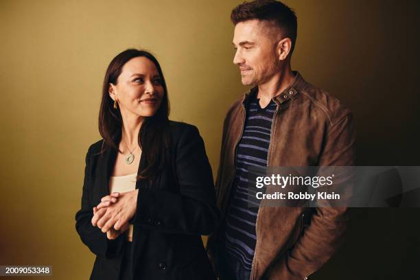 Melissa O'Neil and Eric Winter of "The Rookie" pose for a portrait during the 2024 Winter Television Critics Association Press Tour at The Langham...