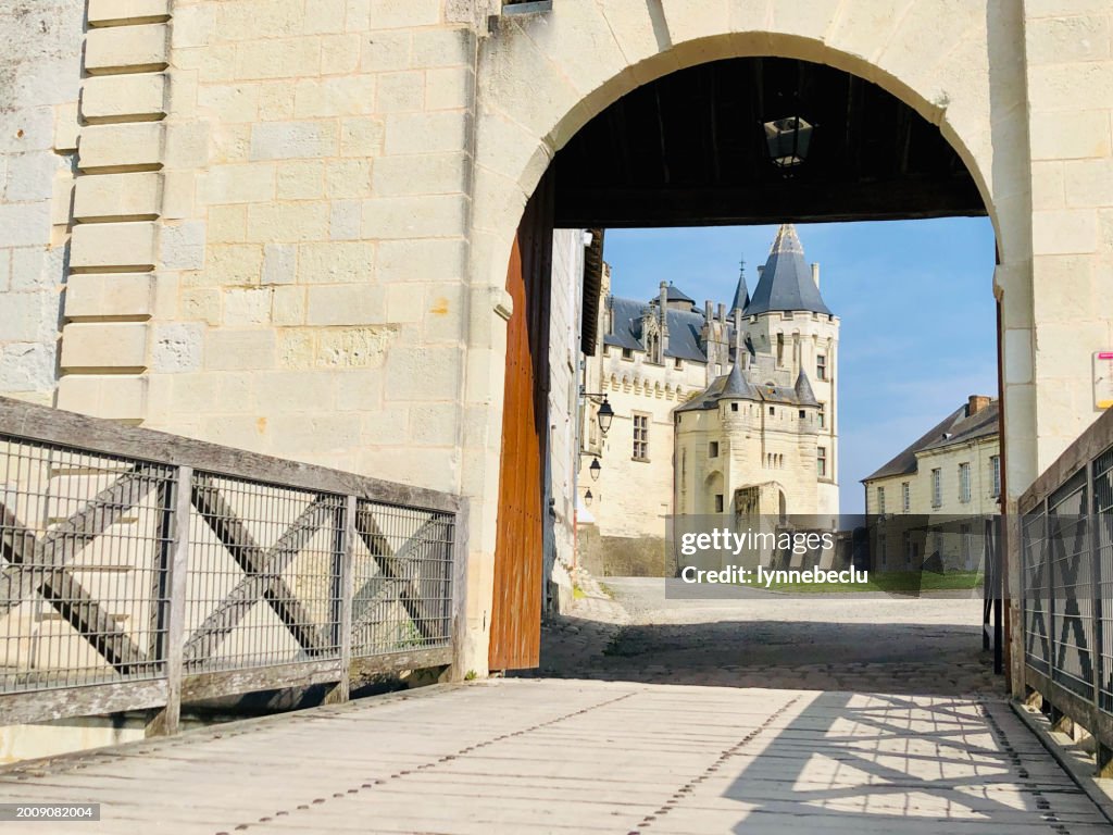 Ancient Drawbridge Entry to Saumur Castle