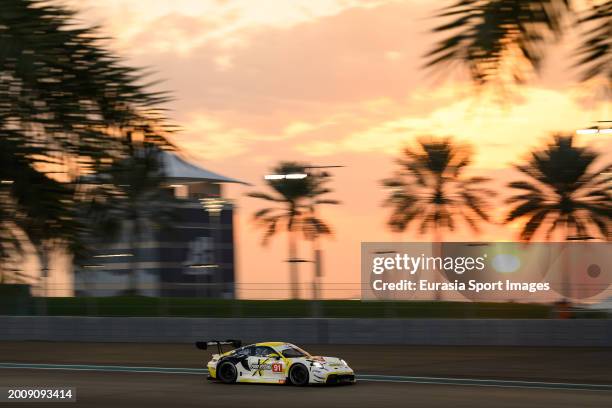 Pure Rxcing - Porsche 911 Gt3 R - Alex Malykhin Klaus Bachler Joel Sturm during Asian Le Mans Series 2024 at Yas Marina Circuit on February 11, 2024...