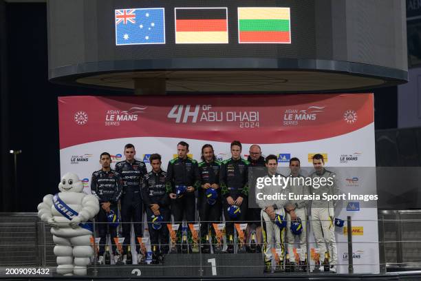 Leipert Motorsport - Lamborghini Huracan Gt3 Evo 2 - Gabriel Rindone Brendon Leitch Marco Mapelli celebrates after finishing the Asian Le Mans Series...