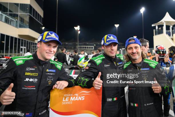 Leipert Motorsport - Lamborghini Huracan Gt3 Evo 2 - Brendon Leitch Marco Mapelli and Gabriel Rindone celebrates after finishing the Asian Le Mans...