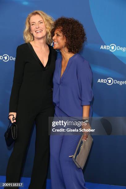 Maria Furtwaengler, Dennenesch Zoude attend the ARD Blue Hour during the 74th Berlinale International Film Festival Berlin at Hotel Telegraphenamt on...