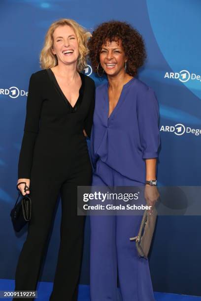 Maria Furtwaengler, Dennenesch Zoude attend the ARD Blue Hour during the 74th Berlinale International Film Festival Berlin at Hotel Telegraphenamt on...