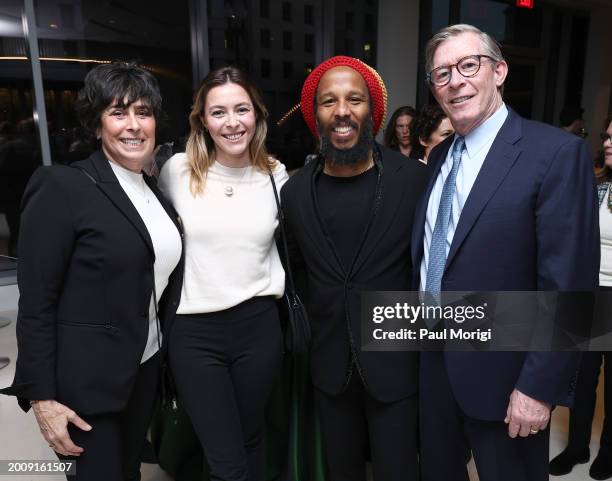 Sue Ellen Kelly, Becca Kelly, Ziggy Marley and Jim Kelly attend a special Washington, D.C. Screening of "Bob Marley: One Love" at the Motion Picture...