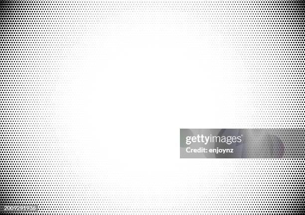schwarze pop-art-comic-halbton-hintergrundpunkte - punktetafel stock-grafiken, -clipart, -cartoons und -symbole