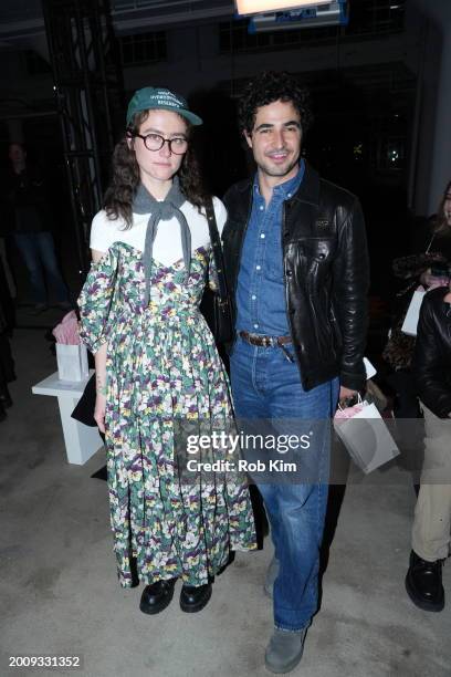 Ella Emhoff and Zac Posen attend the Batsheva fashion show during February 2024 New York Fashion Week: The Shows at Starrett-Lehigh Building on...