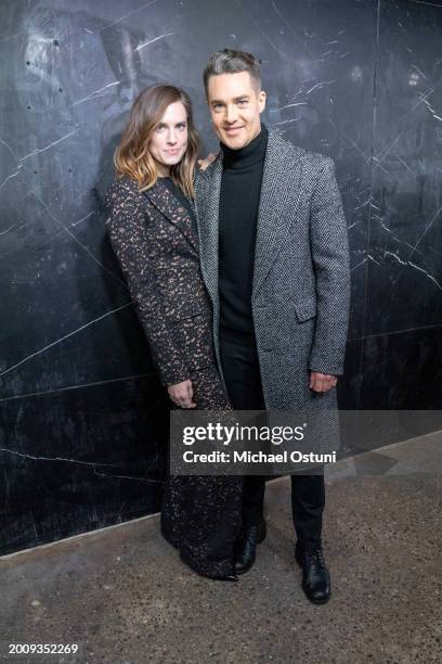 Allison Williams and Alexander Dreymon attend the Michael Kors F/W 2024 Fashion Show on February 13, 2024 in New York City.