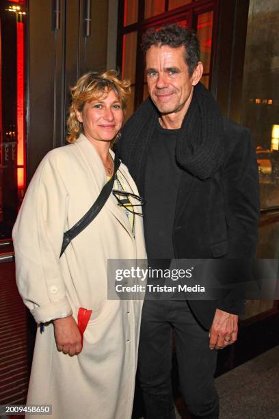 Marie Steinmann and Tom Tykwer arrive at the Cinespace x Studio Babelsberg Night on the occasion of the 74th Berlinale International Film Festival...