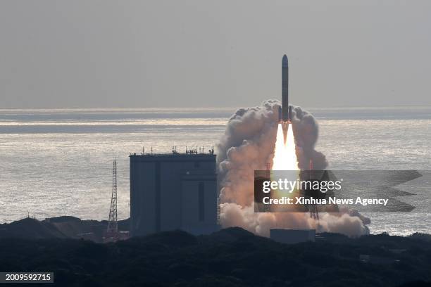 The H3 rocket test flight No.2 blasts off from the Tanegashima Space Center on Tanegashima Island in the southwestern prefecture of Kagoshima, Japan,...