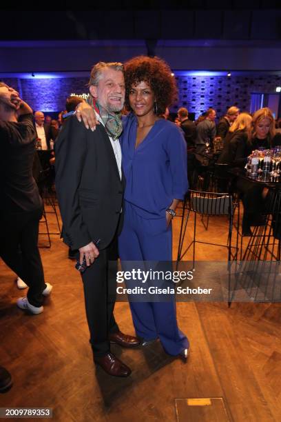 Andreas Guenther, Dennenesch Zoude attend the ARD Blue Hour during the 74th Berlinale International Film Festival Berlin at Hotel Telegraphenamt on...