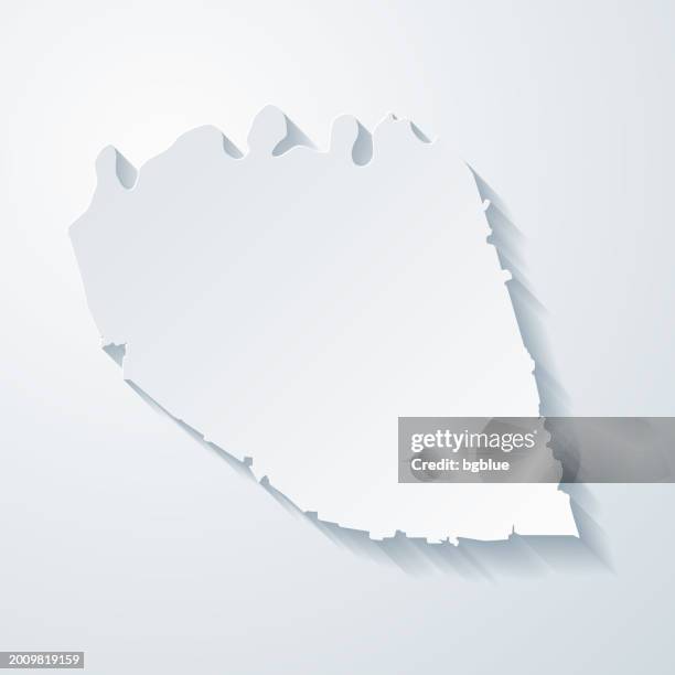 wilson county, tennessee. map with paper cut effect on blank background - lebanon vector stock illustrations