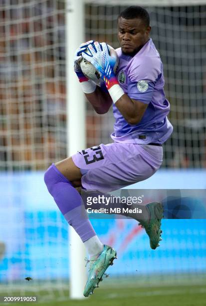 Stanley Nwabali of Nigeria in action ,during the TotalEnergies CAF Africa Cup of Nations final match between Nigeria and Ivory Coast at Olympic...