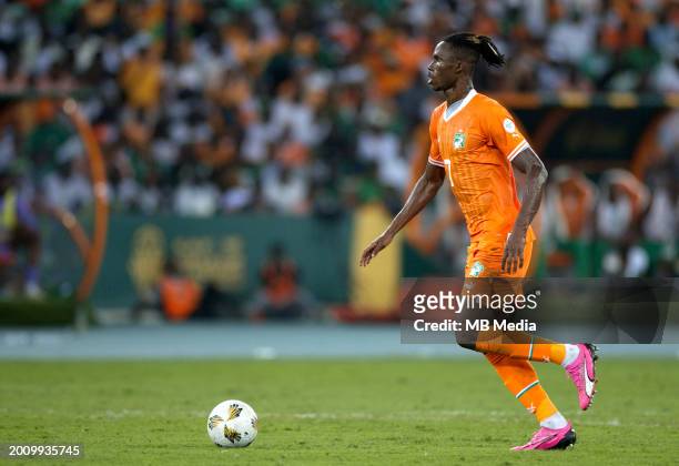 Kossounou Odilon of Ivory Coast in action ,during the TotalEnergies CAF Africa Cup of Nations final match between Nigeria and Ivory Coast at Olympic...