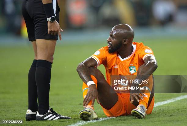 Seko Fofana of Ivory Coast ,during the TotalEnergies CAF Africa Cup of Nations final match between Nigeria and Ivory Coast at Olympic Stadium of...
