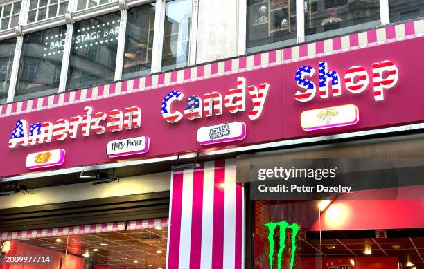 American Candy shop Feb 2024 London, United Kingdom.