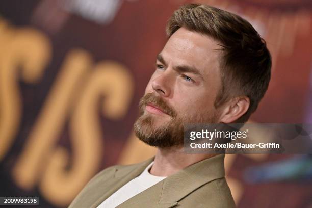 Derek Hough attends the Los Angeles Premiere of Amazon MGM Studios "This Is Me...Now: A Love Story" at Dolby Theatre on February 13, 2024 in...