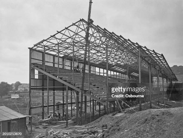 The Main Stand under construction at Selhurst Park football ground, the new home of Crystal Palace Football Club in Selhurst, Croydon, London, August...