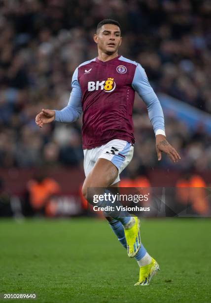 Diego Carlos of Aston Villa in action during the Premier League match between Aston Villa and Manchester United at Villa Park on February 11, 2024 in...