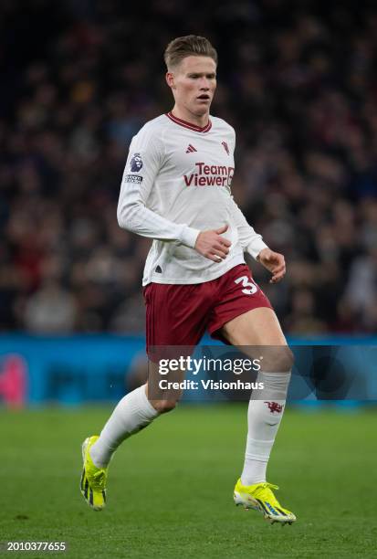 Scott McTominay of Manchester United in action during the Premier League match between Aston Villa and Manchester United at Villa Park on February...