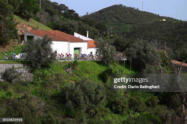 General view of the peloton competing during the 50th Volta ao Algarve em Bicicleta 2024, Stage 1 a 200.8km stage from Portimao to Lagos on February...