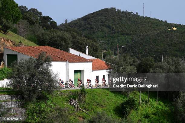 Tao Geoghegan Hart of The United Kingdom and Team Lidl - Trek, Thomas Pidcock of The United Kingdom and Team INEOS Grenadiers and a general view of...