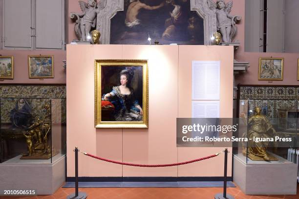 Pompeo Batoni's portrait of Countess Maria Benedetta di San Martino" exhibition opening at Davia Bargellini Museum on February 14, 2024 in Bologna,...