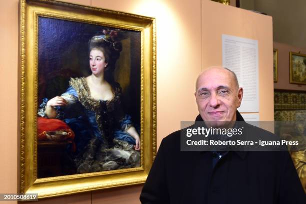 Italian art historian Mark Gregory D'Appuzzo Director of Davia Bargellini Museum attends the "Pompeo Batoni's portrait of Countess Maria Benedetta di...