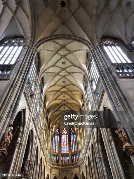 prague landmarks - st vitus's cathedral stock pictures, royalty-free photos & images