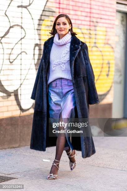 Olivia Palermo is seen in SoHo on February 14, 2024 in New York City.