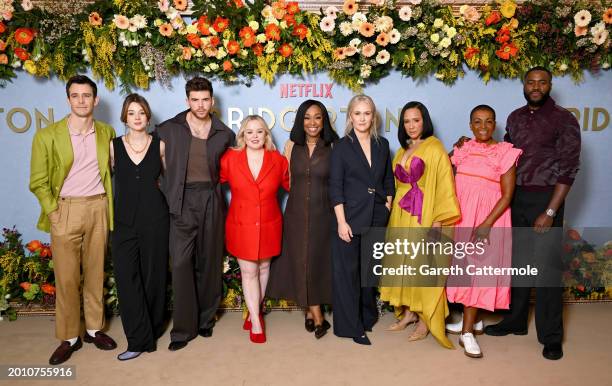 Luke Thompson, Claudia Jessie, Luke Newton, Nicola Coughlan, Shonda Rhimes, Jess Brownell, Golda Rosheuvel, Adjoa Andoh and Martins Imhangbe attend...