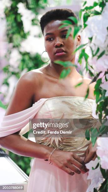 Guest attends during the IFCO – Istanbul Fashion Connection Fair 2024 at Istanbul Expo Center on February 07, 2024 in Istanbul, Turkey.