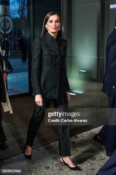 Queen Letizia of Spain inaugurates the 2nd Tower "T2" of the Puig company at the L´Hospitalet de Llobregat on February 14, 2024 in Barcelona, Spain.