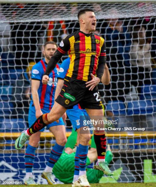 During a cinch Championship match between Inverness Caledonian Thistle and Partick Thistle at the Caledonian Stadium, on February 17 in Inverness,...