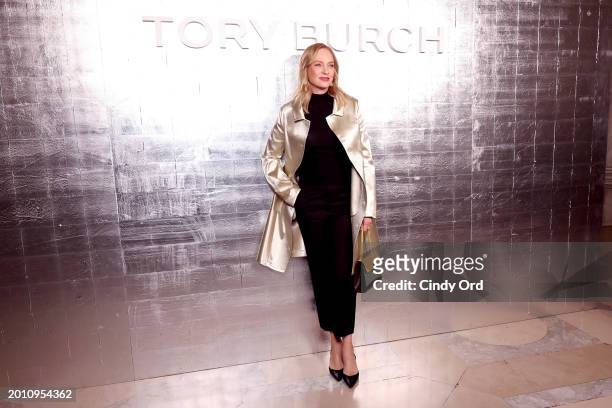 Uma Thurman attends Tory Burch Fall/Winter 2024 New York Fashion Week at New York Public Library on February 12, 2024 in New York City.