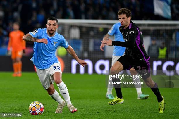 Danilo Cataldi of SS Lazio in action during the UEFA Champions League match against SS Lazio and Bayern Munchen at Formello sport centre on February...