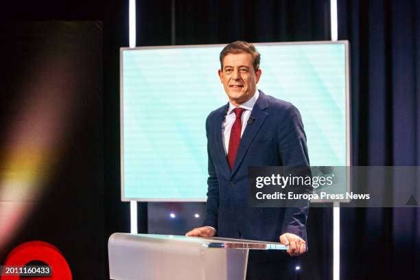 The PSdeG candidate for the Presidency of the Xunta, Jose Ramon Gomez Besteiro, during the last electoral debate for the Galician elections on...