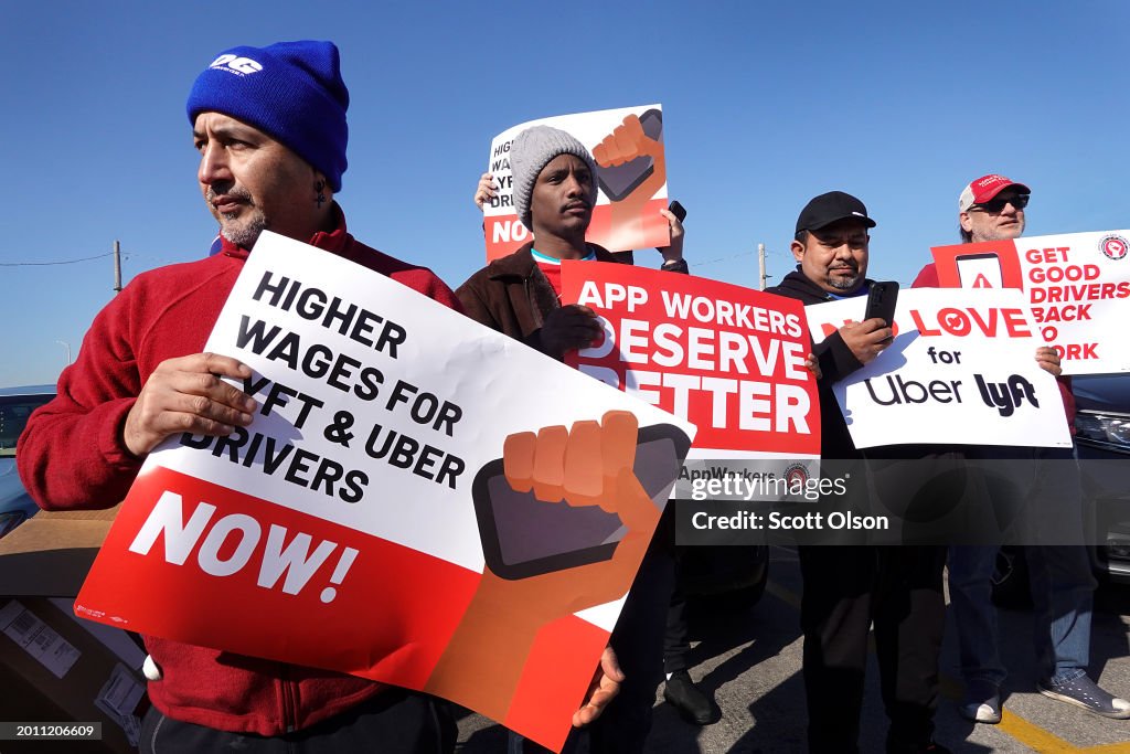 Uber, Lyft, And DoorDash Workers Strike For Better Pay On Valentine's Day