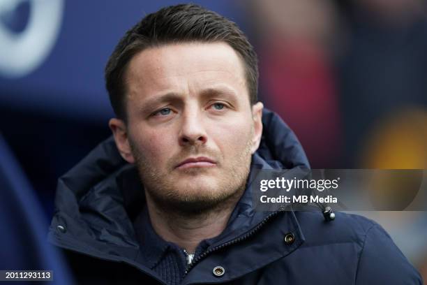 Joe Edwards, Manager of Millwall during the Sky Bet Championship match between Millwall and Sheffield Wednesday at The Den on February 17, 2024 in...