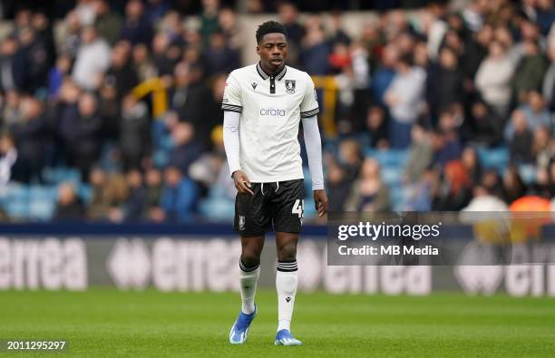 Anthony Musaba of Sheffield Wednesday during the Sky Bet Championship match between Millwall and Sheffield Wednesday at The Den on February 17, 2024...