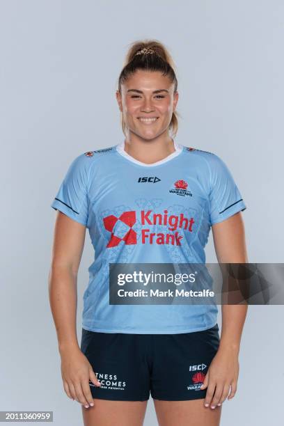 Piper Duck during a New South Wales Waratahs Women 2024 Super Rugby Headshots Session on January 16, 2024 in Sydney, Australia.