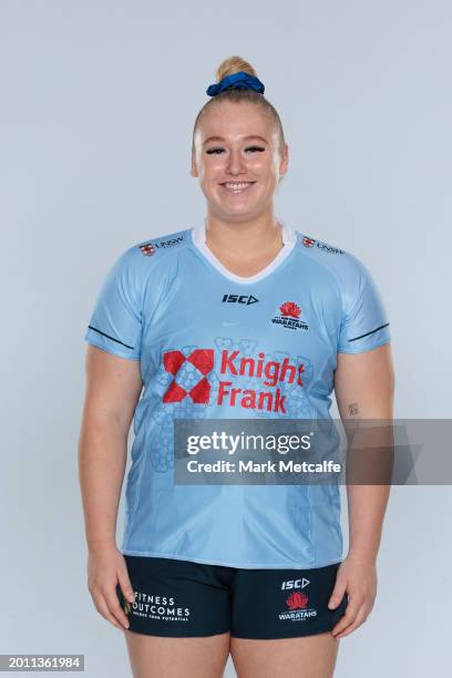 Georgia Chapple during a New South Wales Waratahs Women 2024 Super Rugby Headshots Session on January 16, 2024 in Sydney, Australia.