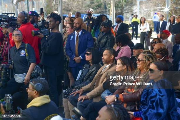 Atmosphere during The Black Music And Entertainment Walk Of Fame Honors Usher at Black Music and Entertainment Walk of Fame on February 14, 2024 in...