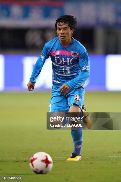 Yuzo Kobayashi of Sagan Tosu in action during the J.League J1 match between Sagan Tosu and Ventforet Kofu at Best Amenity Stadium on September 16,...