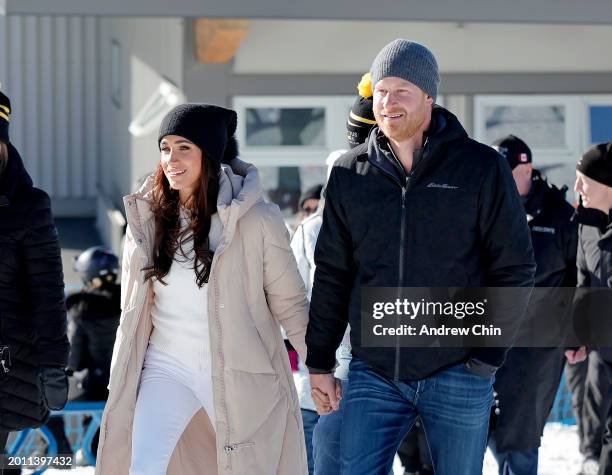 Meghan, Duchess of Sussex and Prince Harry, Duke of Sussex attend Invictus Games Vancouver Whistlers 2025's One Year To Go Winter Training Camp on...