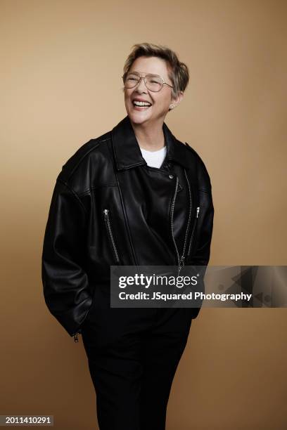 Annette Bening of Peacock's 'Apples Never Fall' poses for a portrait during the 2024 Winter Television Critics Association Press Tour at The Langham...