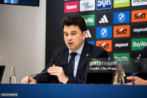 Coach Israel Gonzalez from ALBA Berlin at the press conference after the semi-final match between ALBA Berlin and Ratiopharm Ulm on in Munich,...