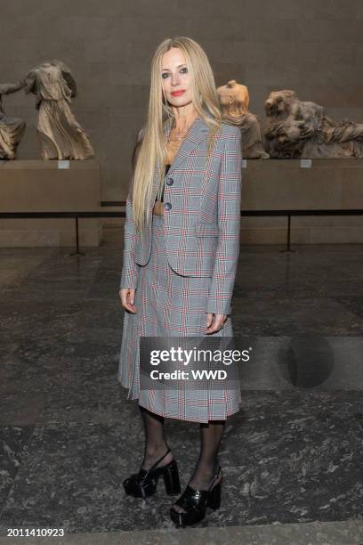 Laura Bailey at Erdem RTW Fall 2024 as part of London Ready to Wear Fashion Week held at The British Museum on February 17, 2024 in London, England.